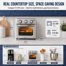 VAL CUCINA 12.7 QT COMPACT AIR FRYER TOASTER OVEN COMBO 2-RACK 6-IN-1 - SILVER - Like New