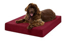 Barker Beds XL Orthopedic Dog Bed 7" Memory Foam Mattress 75-120 lbs - Burgundy - Brand New