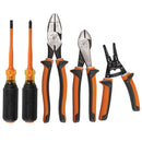 KLEIN TOOLS 94130 1000V INSULATED SCREWDRIVER TOOL SET - ORANGE/BLACK - Brand New