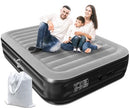TINSUN QUEEN MATTRESS BUILT IN AIR PUMP CURVED ARMS FOR EASE OF USE - BLACK/GRAY - Like New