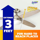SWIFFER HEAVY DUTY EXTENDABLE HANDLE DUSTING KIT 1-HANDLE 3-DUSTERS WHITE/YELLOW - Like New