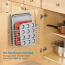 IDESIGN CLASSICO METAL OVER THE CABINET ORGANIZER BASKET - SILVER - Like New