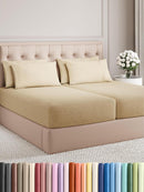 CGK Unlimited Split King 7 Piece Bedding Set - Heathered Tan - Like New