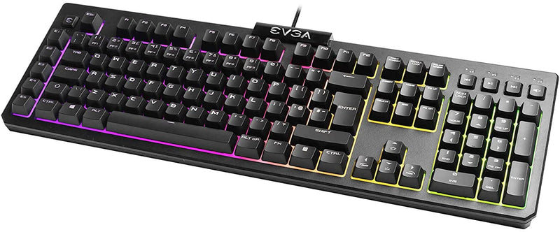 EVGA Z12 RGB Gaming Keyboard RGB Backlit LED 5 Programmable Macro Keys New