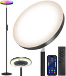 KEEPSMILE DOUBLE SIDE LIGHTING LED FLOOR LAMP REMOTE SMART APP 36-2600LM BLACK - Like New