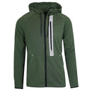 GALAXY BY HARVIC MODERN FIT FULL ZIP TECH FLEECE HOODIE, JOGGER 2P, MEN M, OLIVE - Like New