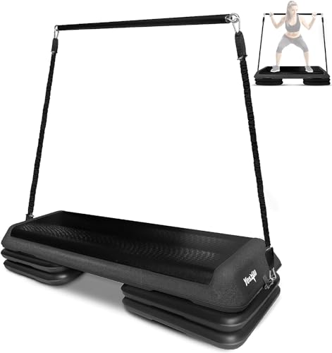 YES4ALL MULTIFUNCTIONAL AEROBIC STEP PLATFORM ADAPTER/VERSATILE - BLACK - Like New