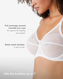 WACOAL WOMEN'S RETRO CHIC UNLINED MESH FULL COVERAGE UNDERWIRE BRA 36DD - BLACK - Brand New