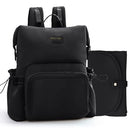 MISS FONG DIAPER BAG BACKPACK BABY DIAPER BAG NEOPRENE BAG - BLACK - Like New