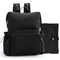 MISS FONG DIAPER BAG BACKPACK BABY DIAPER BAG NEOPRENE BAG - BLACK - Like New