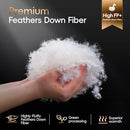 WELLOS LUXURY GOOSE FEATHER DOWN COMFORTER QUEEN SIZE - 1600 TC/DM COTTON -WHITE - Brand New