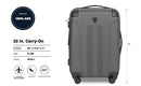TRAVELERS CLUB CHICAGO HARDSIDE EXPANDABLE SPINNER LUGGAGE 20"(22in w/ wheels) - Like New