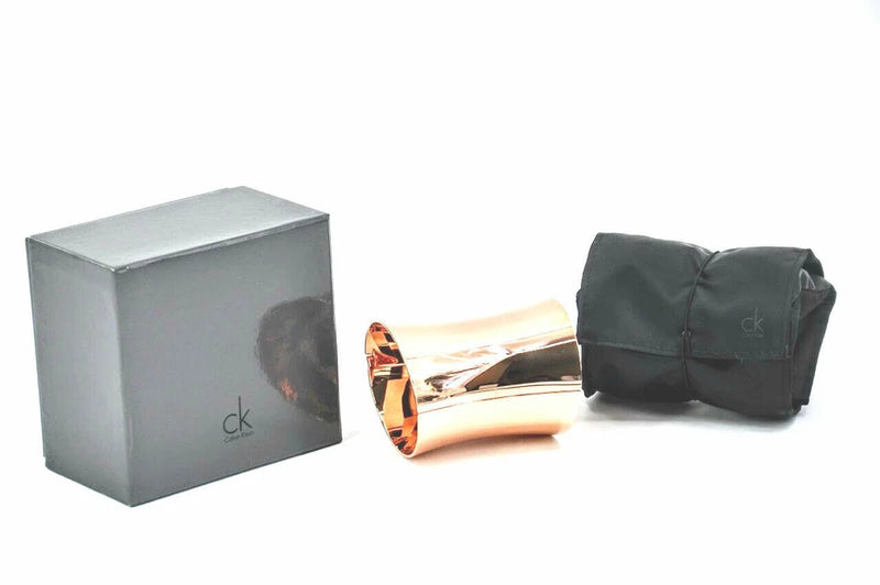 CALVIN KLEIN WOMEN'S WIDE STAINLESS STEEL CUFF BRACELET IN MEDIUM 7.5 - Like New