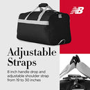 NEW BALANCE DUFFEL BAG, CORE PERFORMANCE MEDIUM TRAVEL GYM BAG - BLACK - Brand New