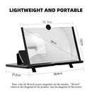 HOLLAMILE 18" SCREEN MAGNIFIER FOR CELL PHONE PHONE MAGNIFYING SCREEN - BLACK - Like New