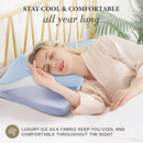Silkena Cervical Pillow for Neck Pain Relief Cooling Ergonomic Memory- ICE BLUE - Like New