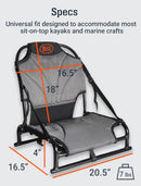 BKC UPRIGHT ALUMINUM KAYAK SEAT - GRAY - Like New