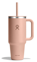HYDRO FLASK TRAVEL TUMBLER WITH HANDLE, LID, STRAW, 40 OZ, SEACLIFF - Brand New