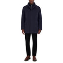532SW600 COLE HAAN MENS FULL ZIP WOOL PLUSH CAR COAT SIZE MEN SMALL NAVY - Brand New