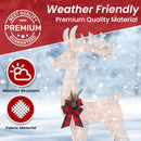 TOP TREASURES 3-PIECE REINDEER FAMILY - LIGHTED DEER SET - 210 LIGHTS - WHITE - Like New