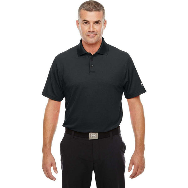 UNDER ARMOUR UNDER ARMOUR MEN'S CORP PERFORMANCE POLO - SIZE: MEN S - BLACK - Brand New