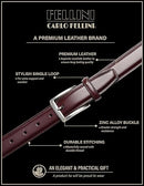 CARLO FELLINI MEN'S DRESS BELT - SIZE: MEN 38/40 - WINE - Brand New