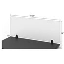 Stand Up Desk Store ReFocus Clamp-On Bathtub Desk Divider Sneeze Shield -Clear - Brand New
