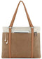 Wxnow Women Laptop Tote Bag Canvas Handbag Purse Shoulder Bag Brown - Like New