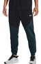 1359357 UNDER ARMOUR DYNASTY FLEECE JOGGERS PANTS MEN M BLACK/TEAL W/ WHITE - Like New