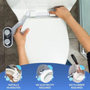 CLEAR REAR Bidet Attachment Self-Cleaning Adjustable Water Pressure - White - Like New