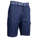 GALAXY BY HARVIC MEN'S RIPSTOP CARGO SHORTS WITH BELT - SIZE: MEN 32 - NAVY - Brand New