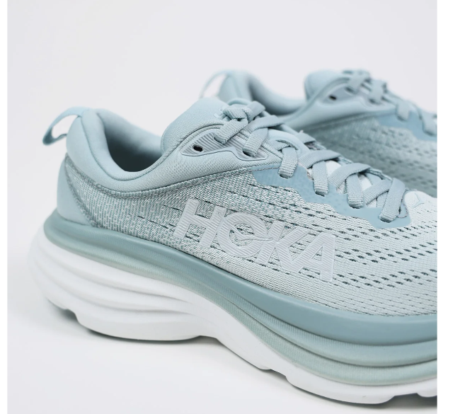 1127952 HOKA ONE ONE Womens Bondi 8 Textile Cloud Blue/Ice Flow Size 8 - Like New
