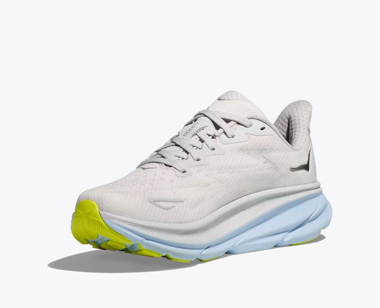 HOKA WOMEN'S CLIFTON 9 WIDE WIDTH - SIZE: WOMEN 11W - NIMBUS CLOUD/ICE WATER - Like New