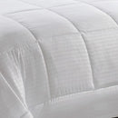 PLAZATEX 3 PIECE MINI ELEGANT COMFORTER SET, QUEEN - WHITE - Like New