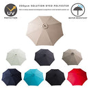 FLAME&SHADE 10 ft Outdoor Umbrella Patio Table and Market Umbrella Tilt, Beiege - Like New