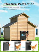 XBRIGHT SOLAR POWERED AUTOMATIC CHICKEN COOP DOOR TIMER LIGHT SENSOR - BLACK - Like New