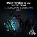 Razer BlackShark V3 X HyperSpeed Wireless Gaming Headset 50mm Drivers - Black - Like New