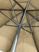 CALIFORNIA UMBRELLA 9' ROUND ALUMINUM POLE FIBERGLASS RIB UMBRELLA - CHAMPAGNE - Like New