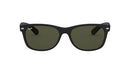 RAY-BAN RB2132 NEW WAYFARER SQUARE SUNGLASSES RUBBER BLACK/G-15 GREEN, 55M - Like New