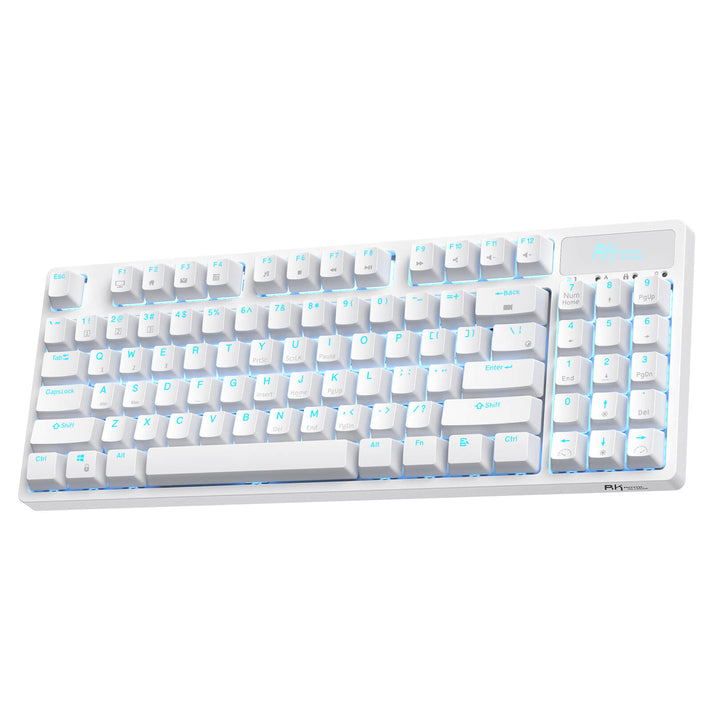 RK ROYAL KLUDGE RK89 WIRELESS KEYBOARD ROYAL KLUDGE RED MECHANICAL - WHITE - Like New