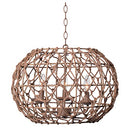 Kenroy Home 92072TN Torus Rustic Woven Pendant Light Fixture, Tan - Like New