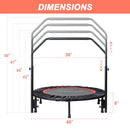 YESUNEED MINI EXERCISE TRAMPOLINE FOLDABLE FITNESS TRAMPOLINE 40" BLACK/RED - Like New