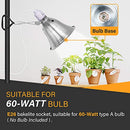 Simple Deluxe Clamp Lamp Light with 5.5" Aluminum Reflector E26 4 Pack, White - Brand New