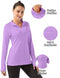 FKEEP WOMEN'S POLO SHIRTS LONG SLEEVE UPF 50+ WORKOUT LAVENDER SIZE XL - Like New