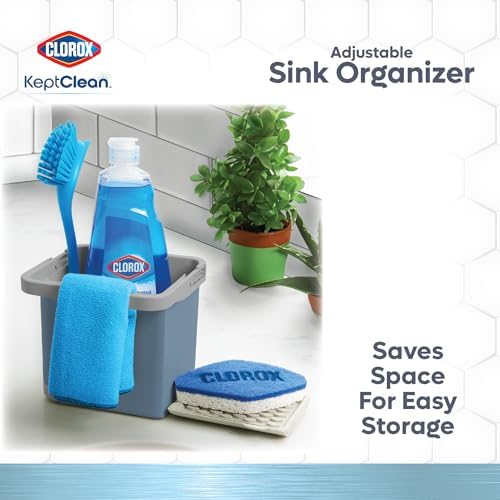 CLOROX KEPTCLEAN KITCHEN SINK ORGANIZER SPACE - STEEL BLUE - Like New