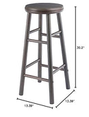 WINSOME SHELBY 2-PIECE SWIVEL BAR STOOLS, 30 IN 16732 - OYSTER-GRAY - Like New