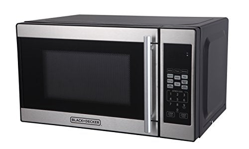 BLACK+DECKER 0.7 CU FT 700W MICROWAVE OVEN BLACK STAINLESS STEEL/BLACK - Like New