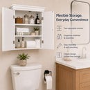 Teamson Home Stratford 2-Door Wall Cabinet - White - Brand New