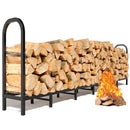 GREENER 8FT HEAVY DUTY FIREWOOD RACK OUTDOOR ADJUSTABLE METAL LOG HOLDER - Like New