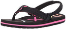 ROXY GIRLS TODDLER VISTA 3 POINT SANDAL FLIP-FLOP SIZE: YOUTH 10.0 BLACK 20 - Like New